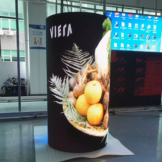 240X120mm P4 weich gebogener flexibler LED-Bildschirm Hochauflösender, vollfarbiger, individuell angepasster weicher LED-Bildschirm für den Innenbereich